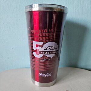 Red Robin restaurant RARE 50th Anniversary drink tumbler hot cold thermos NEW
